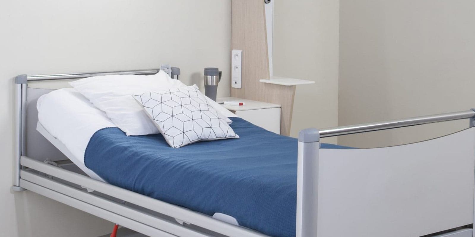 A stack of crisp white hospital pillows