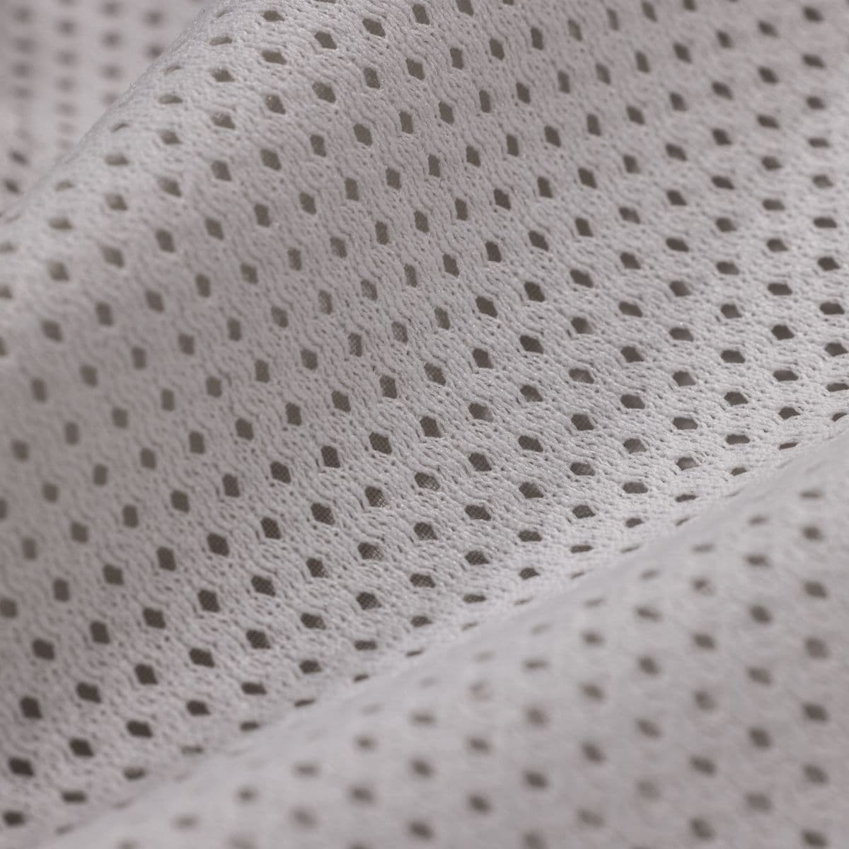 White perforated activewear mesh fabric
