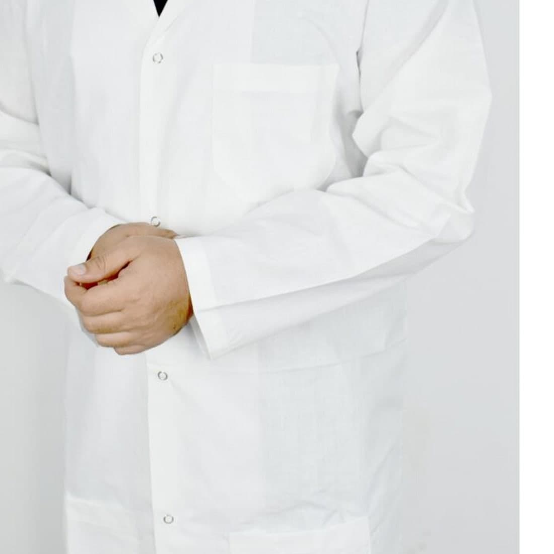 A clean white provider coat